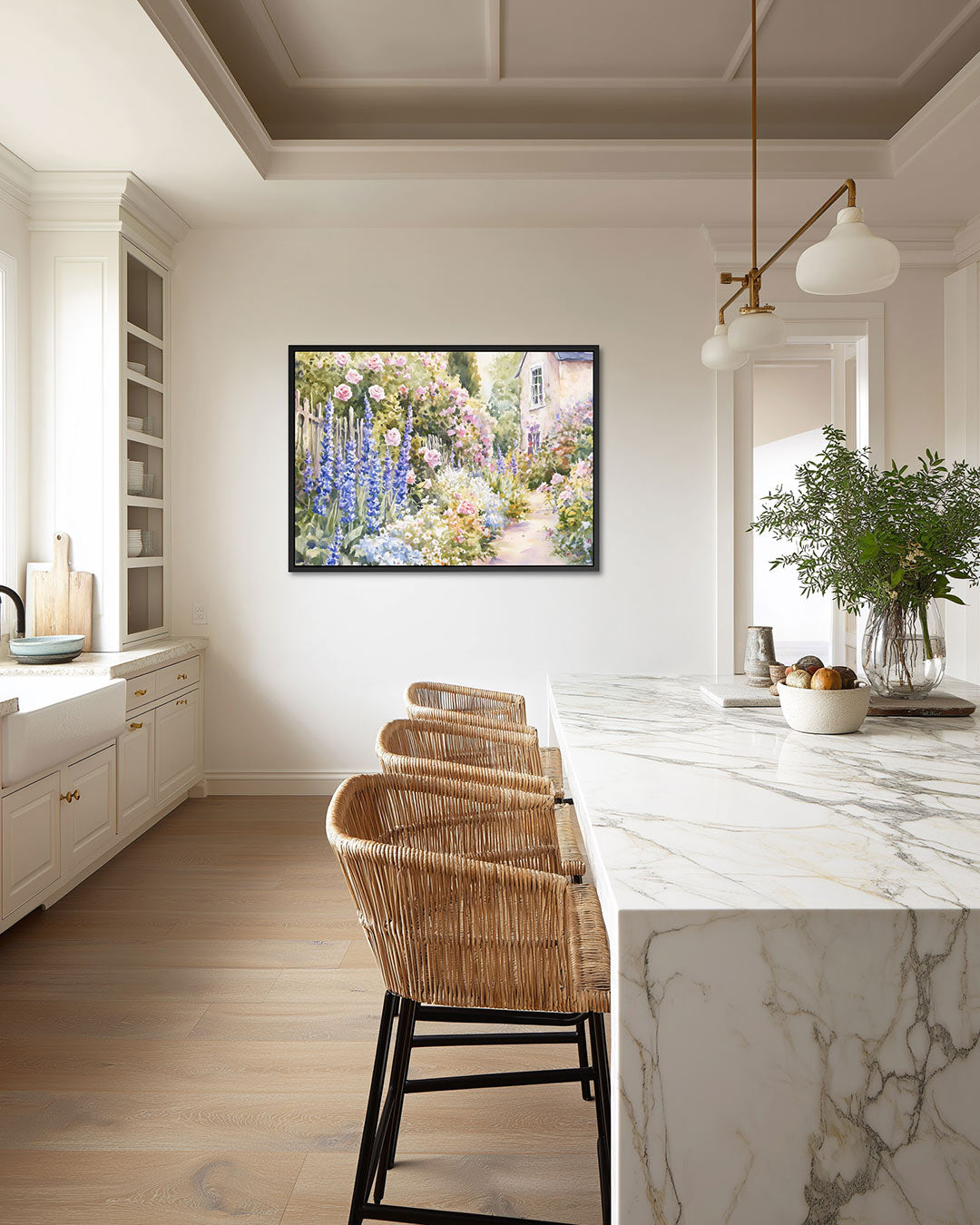 Bloementuin zomer Kunstwerk