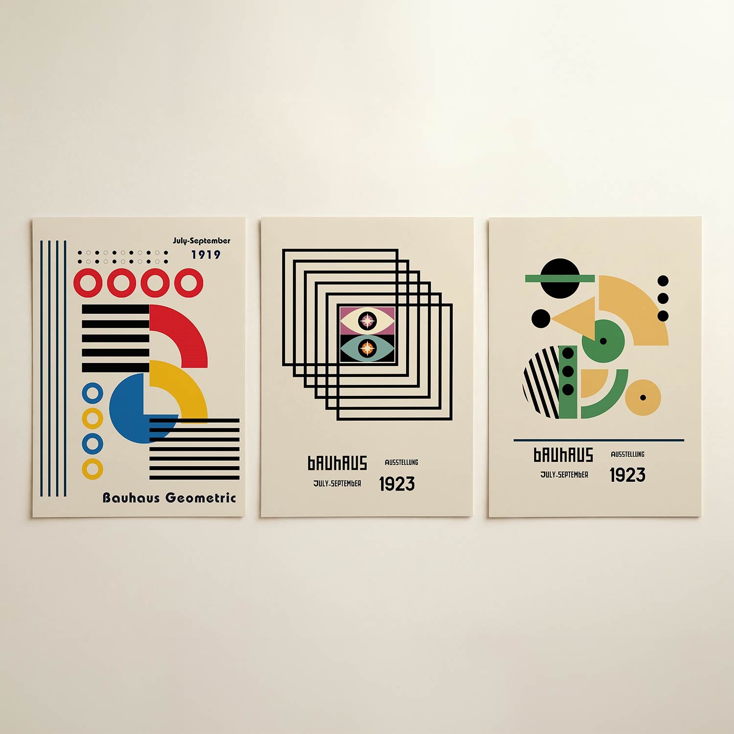 Cirkel en lijnenspel Posterset