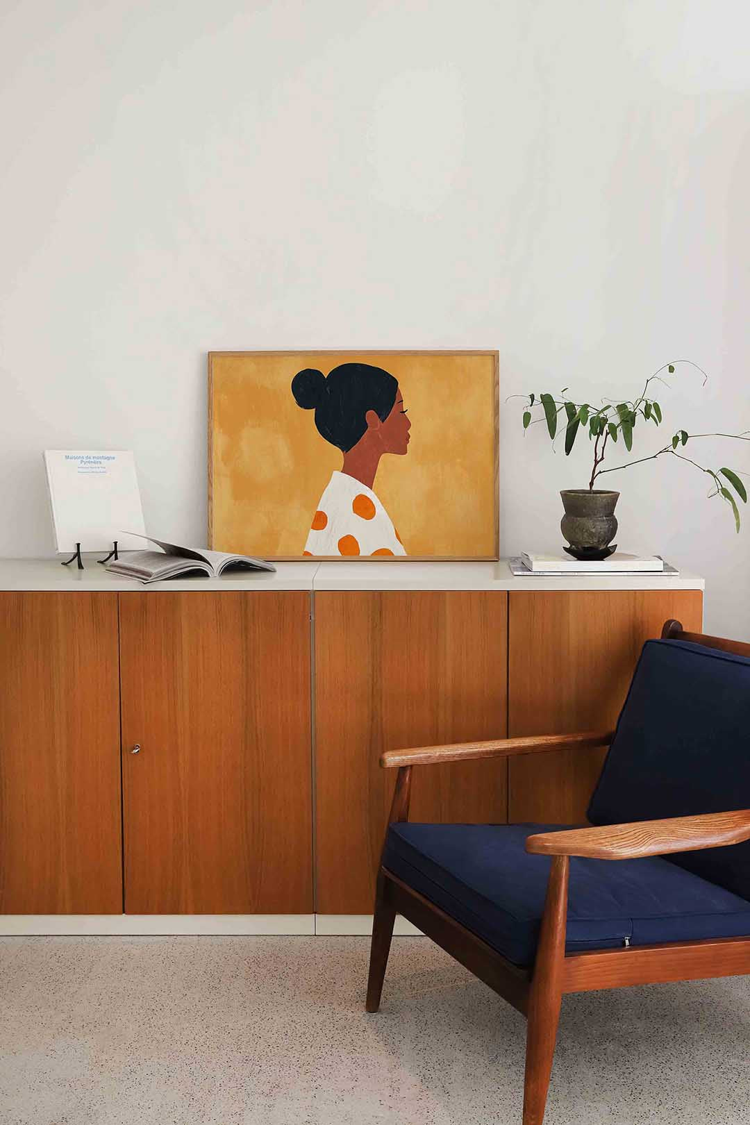 Profiel van vrouw Poster