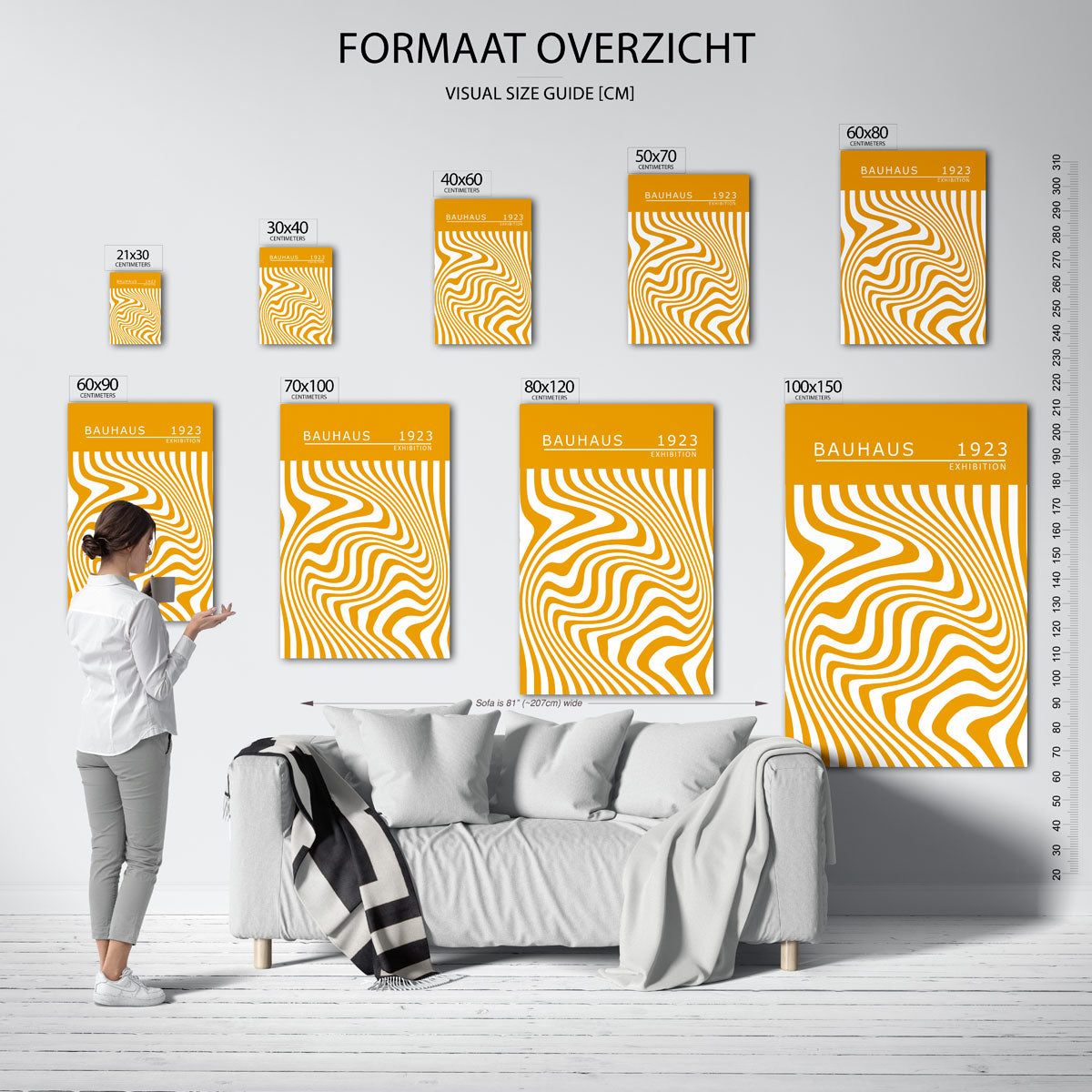 Golvend lijnenspel Poster