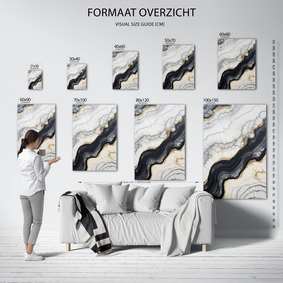 Abstracte lijnen en patronen Poster