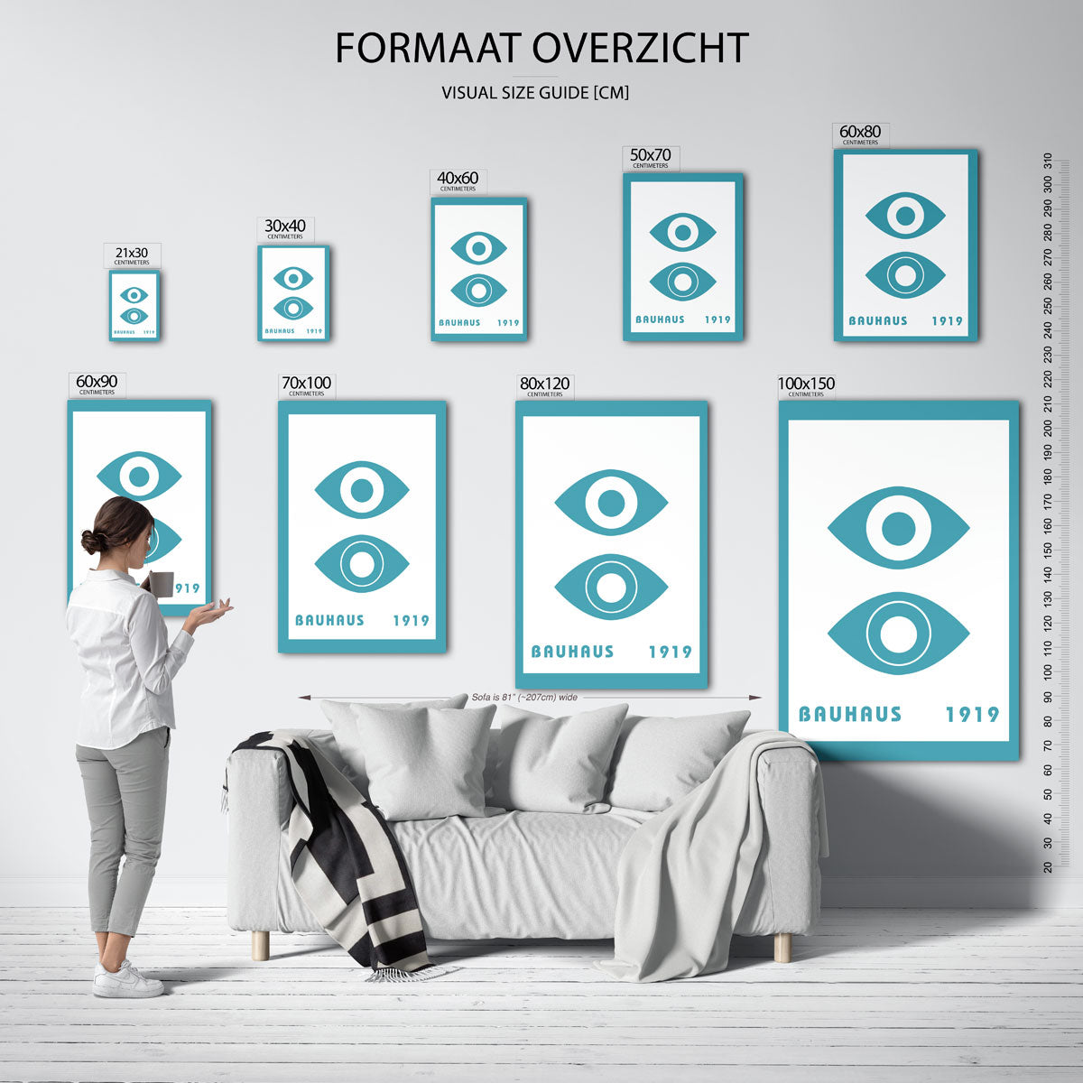 Oogvormen en vlaken Poster