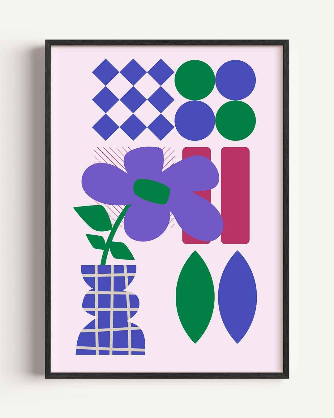 Kleurrijke Vaas Vol Vormen Poster-WallArtistic