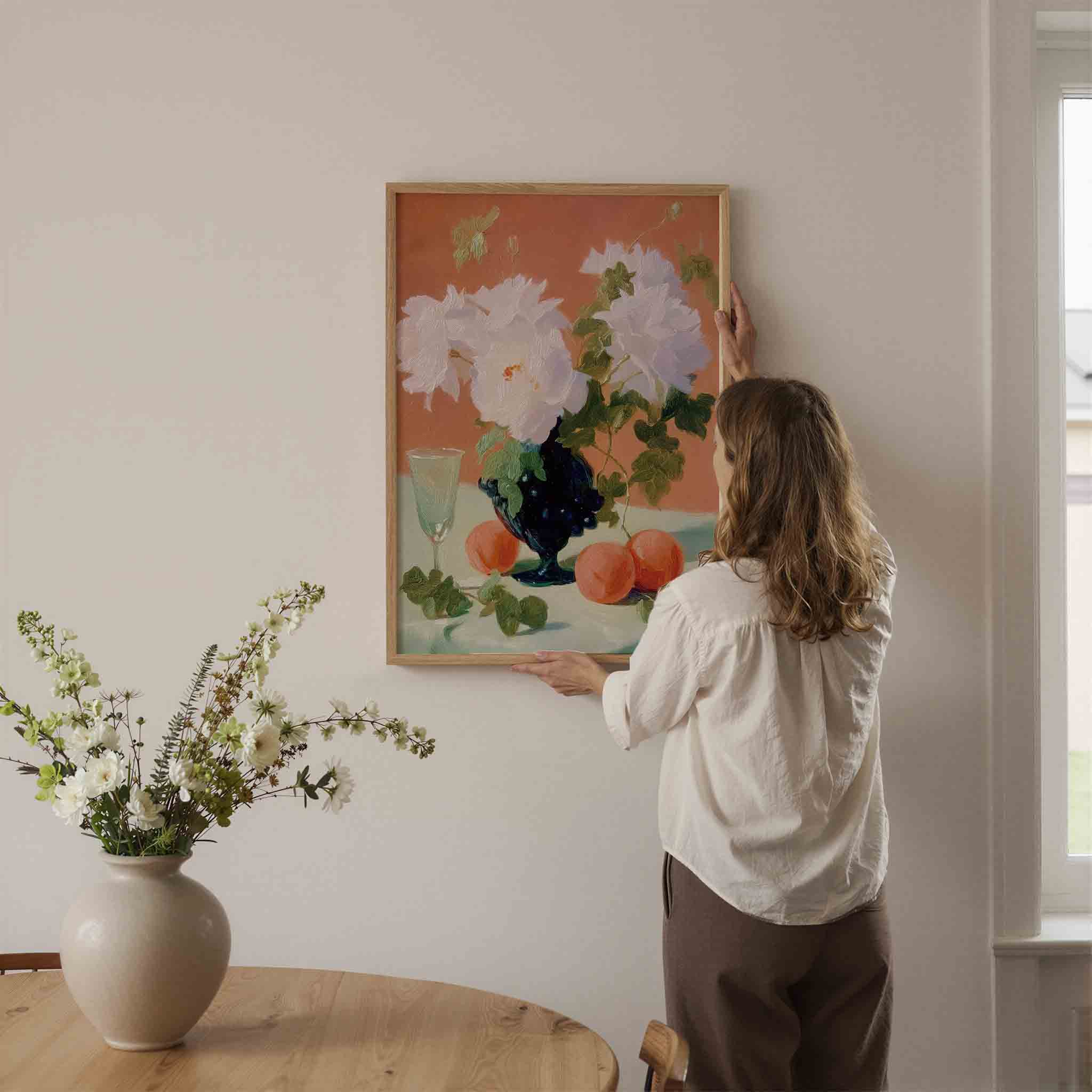 Bloemen en fruit Poster