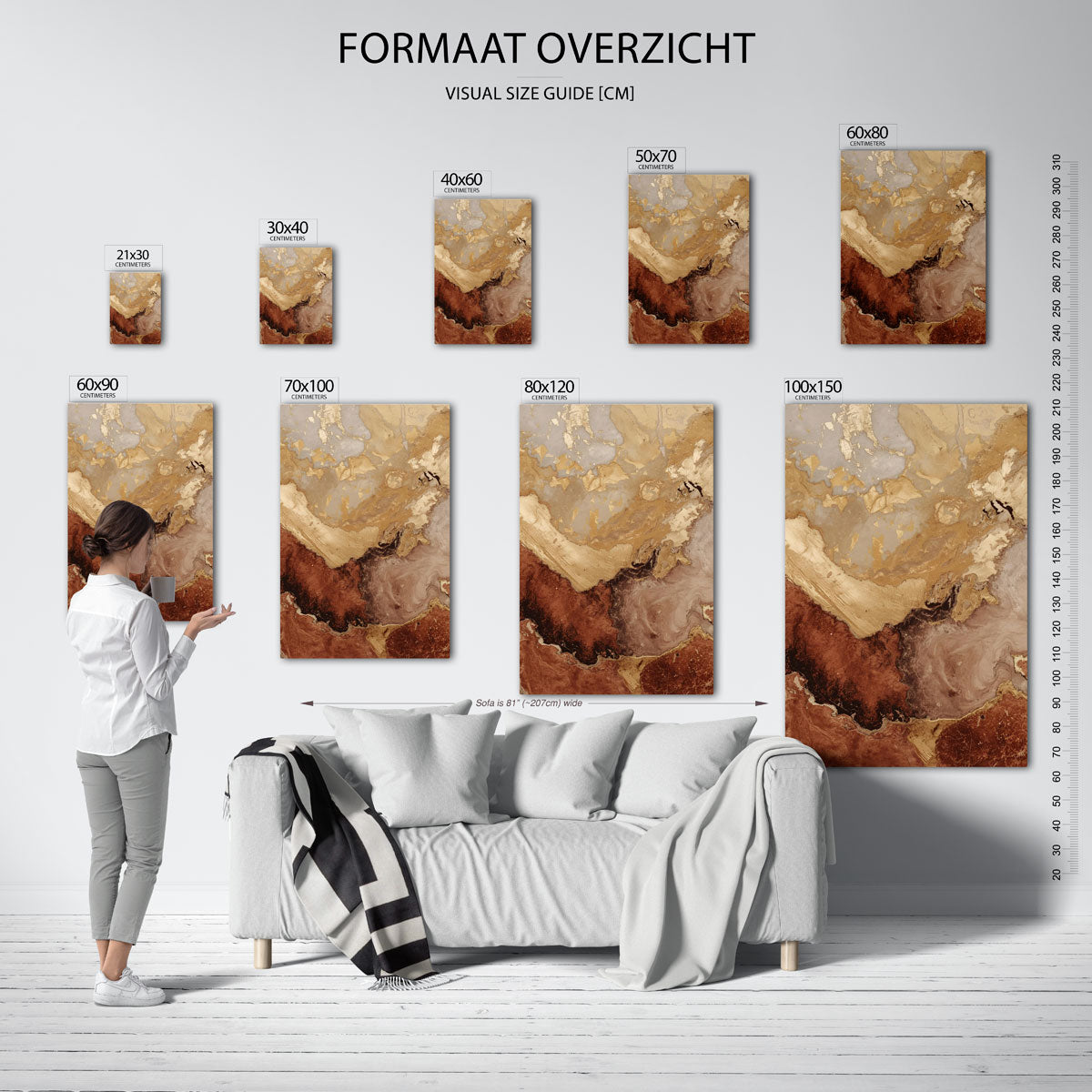Abstracte aardetinten Poster