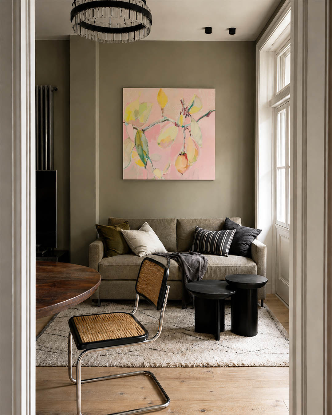 Vrolijke kleurencompositie Kunstwerk