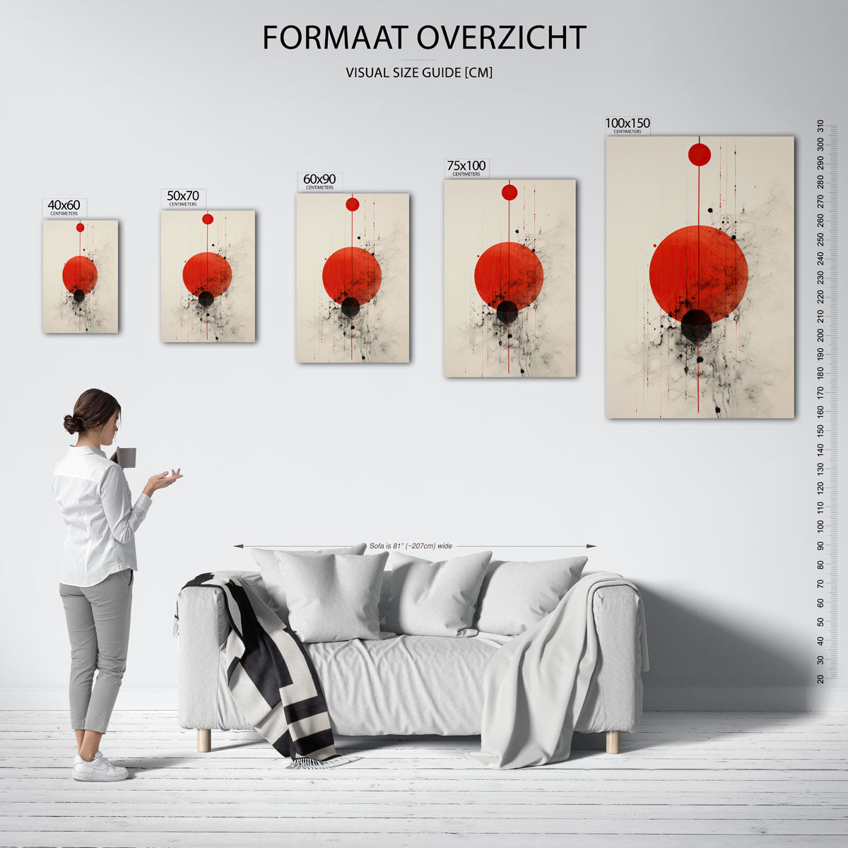 Geometrische cirkelcompositie Kunstwerk