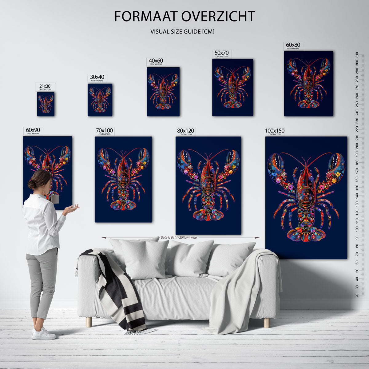 Kleurrijke kreeft Poster