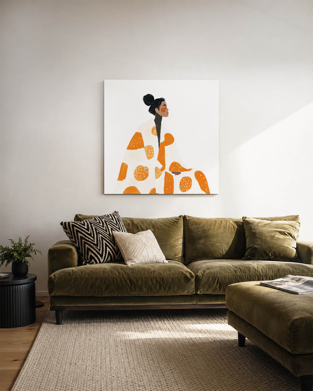 Vrouw met patronen Kunstwerk