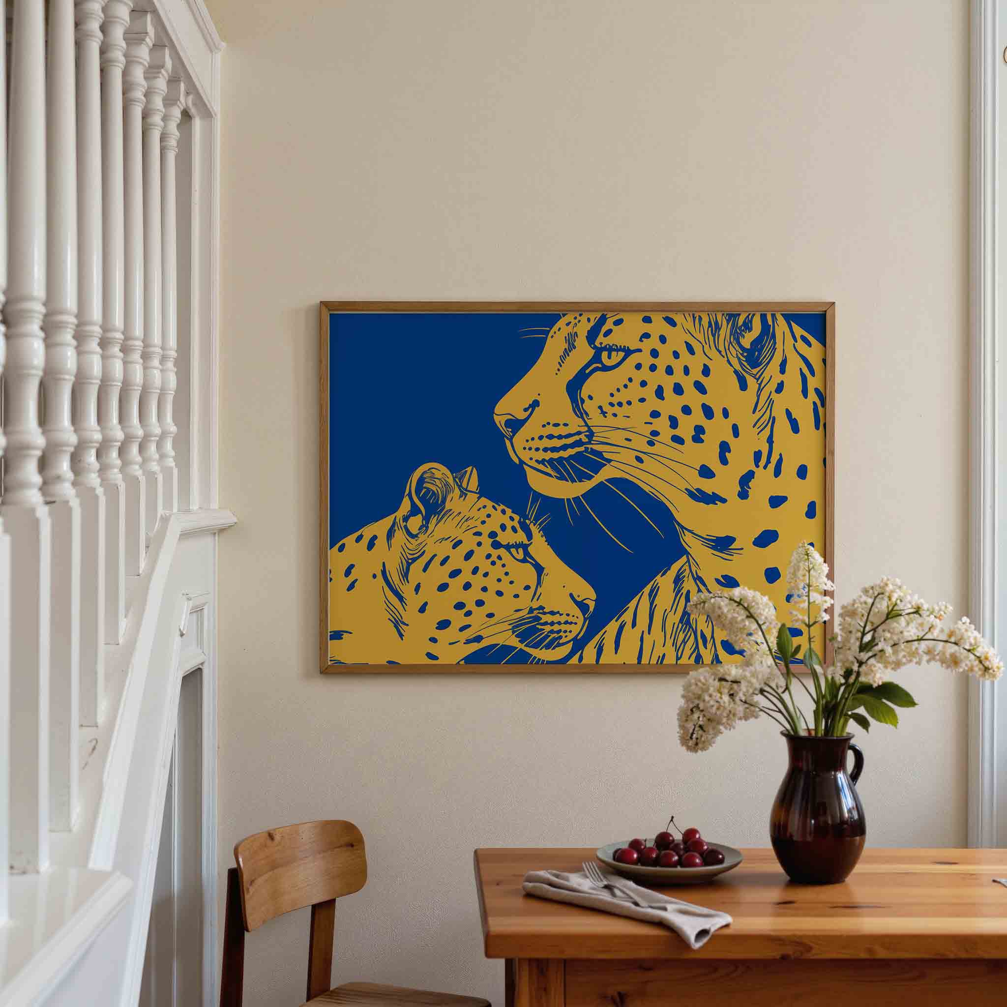 Twee luipaarden Poster