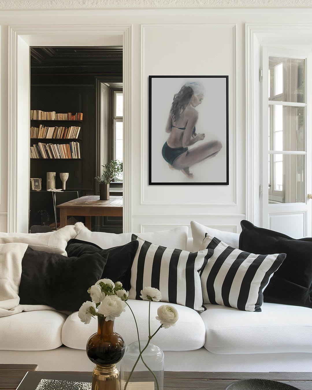 Zittende vrouw Kunstwerk