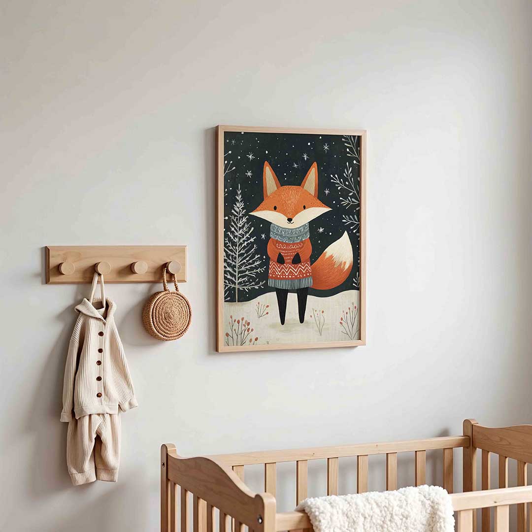 Vos met trui Poster