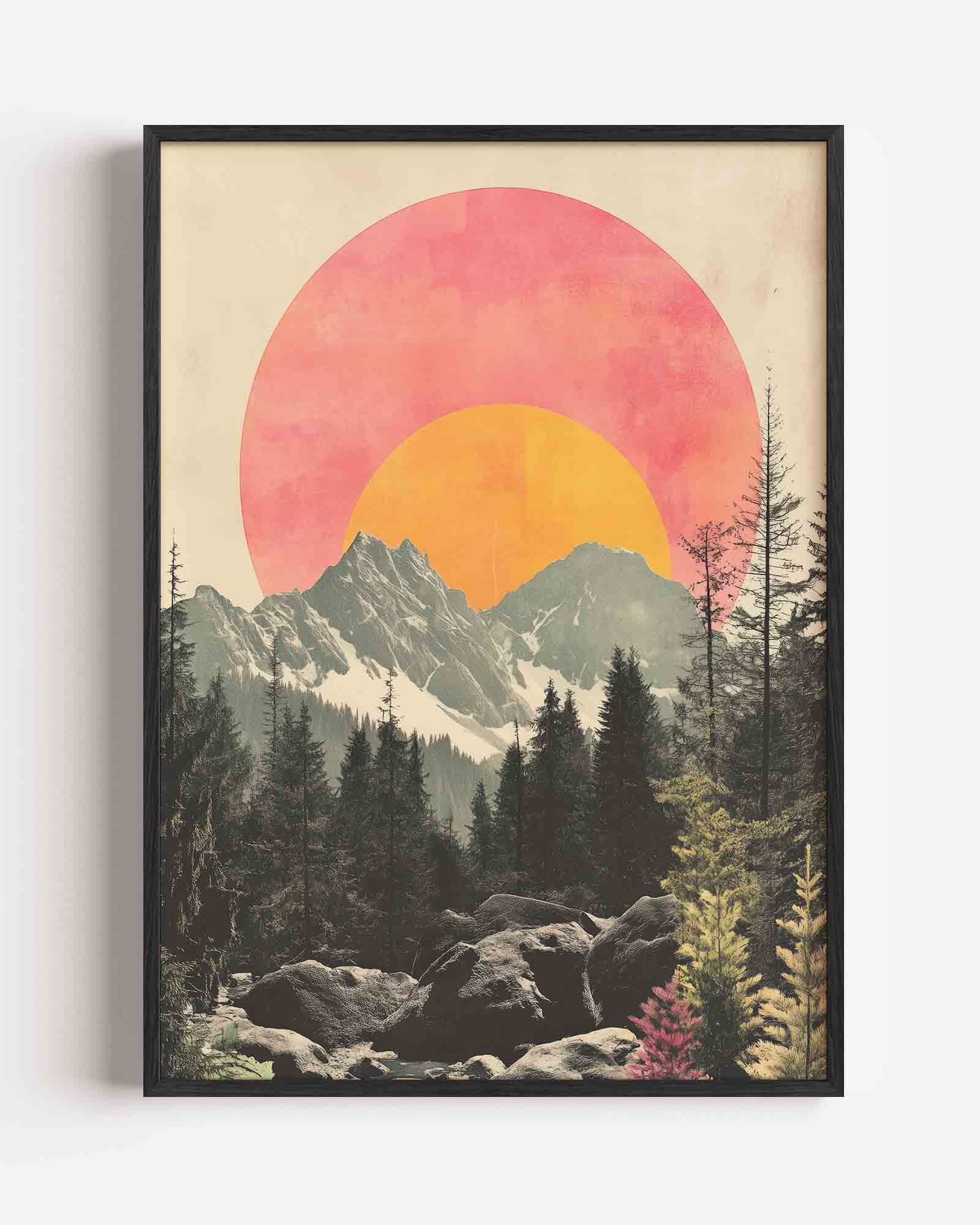 Bergen en zon Poster