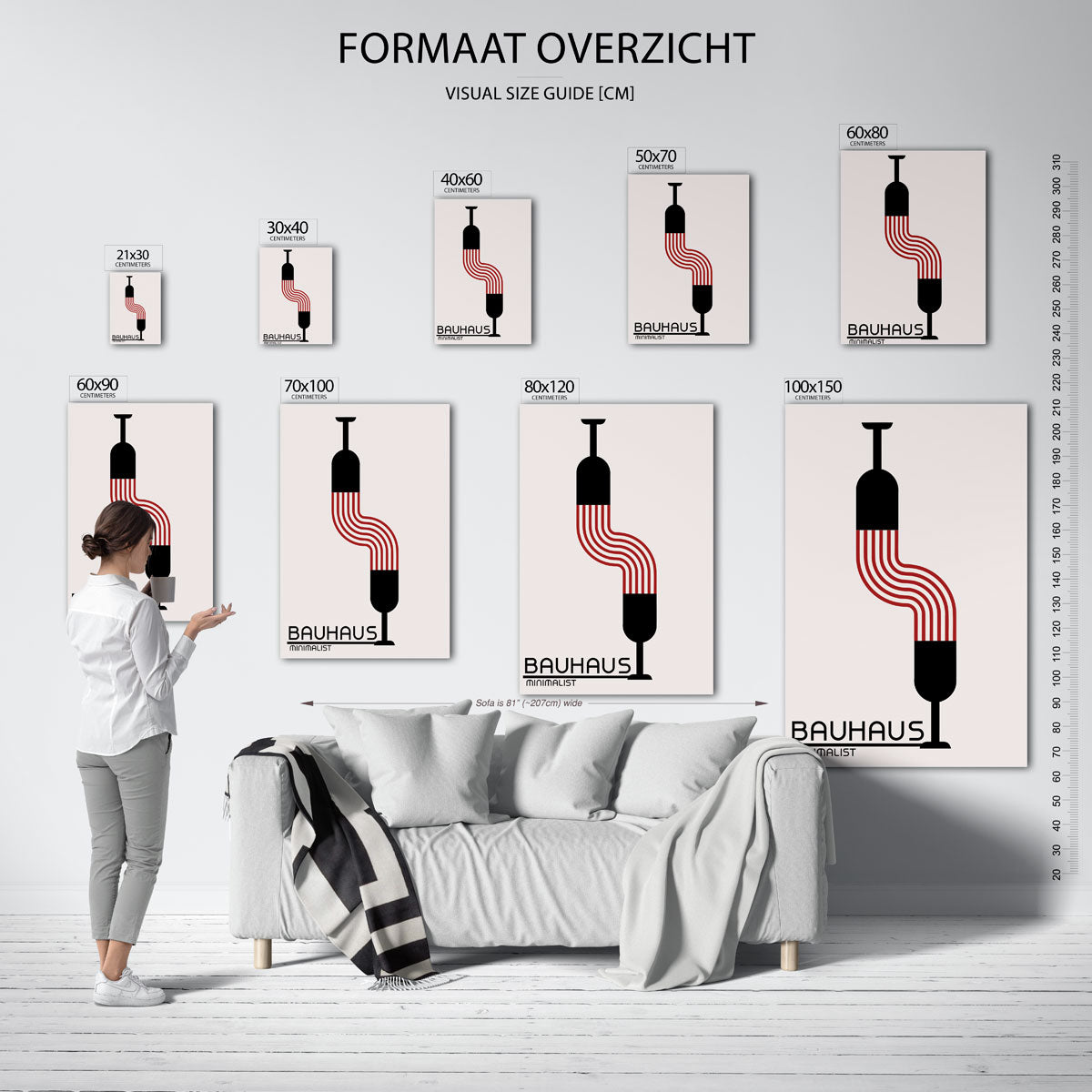 Lijnen en vormen Poster