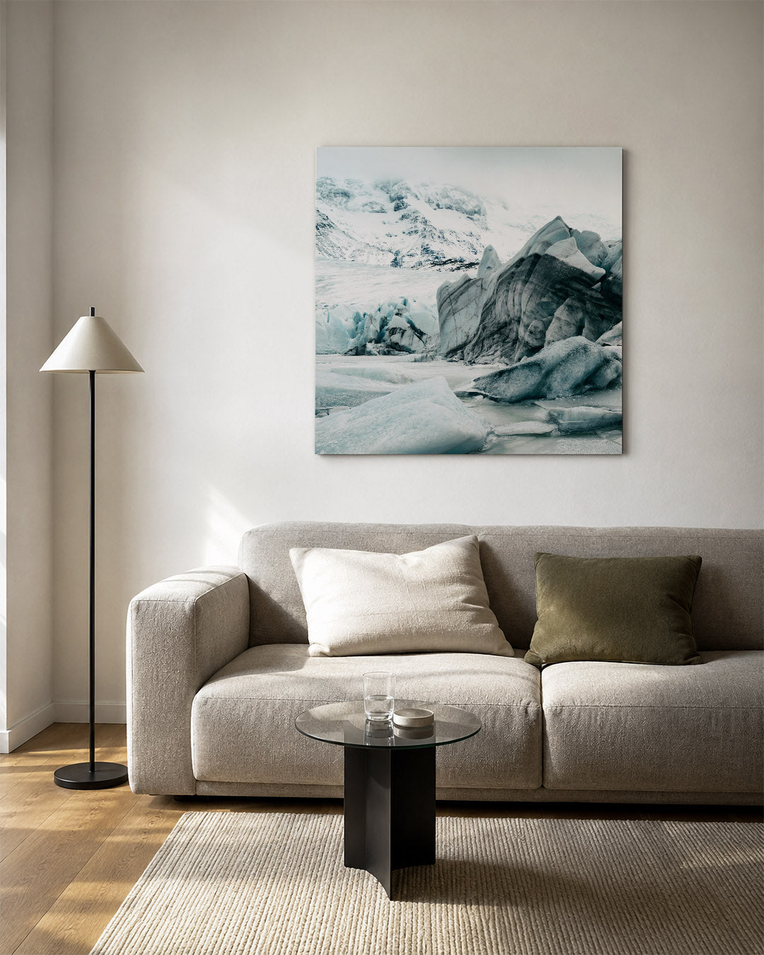 Ijslandschap bergen Kunstwerk