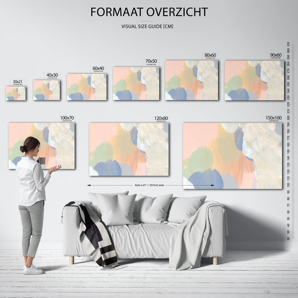 Abstracte pastelkleuren Poster