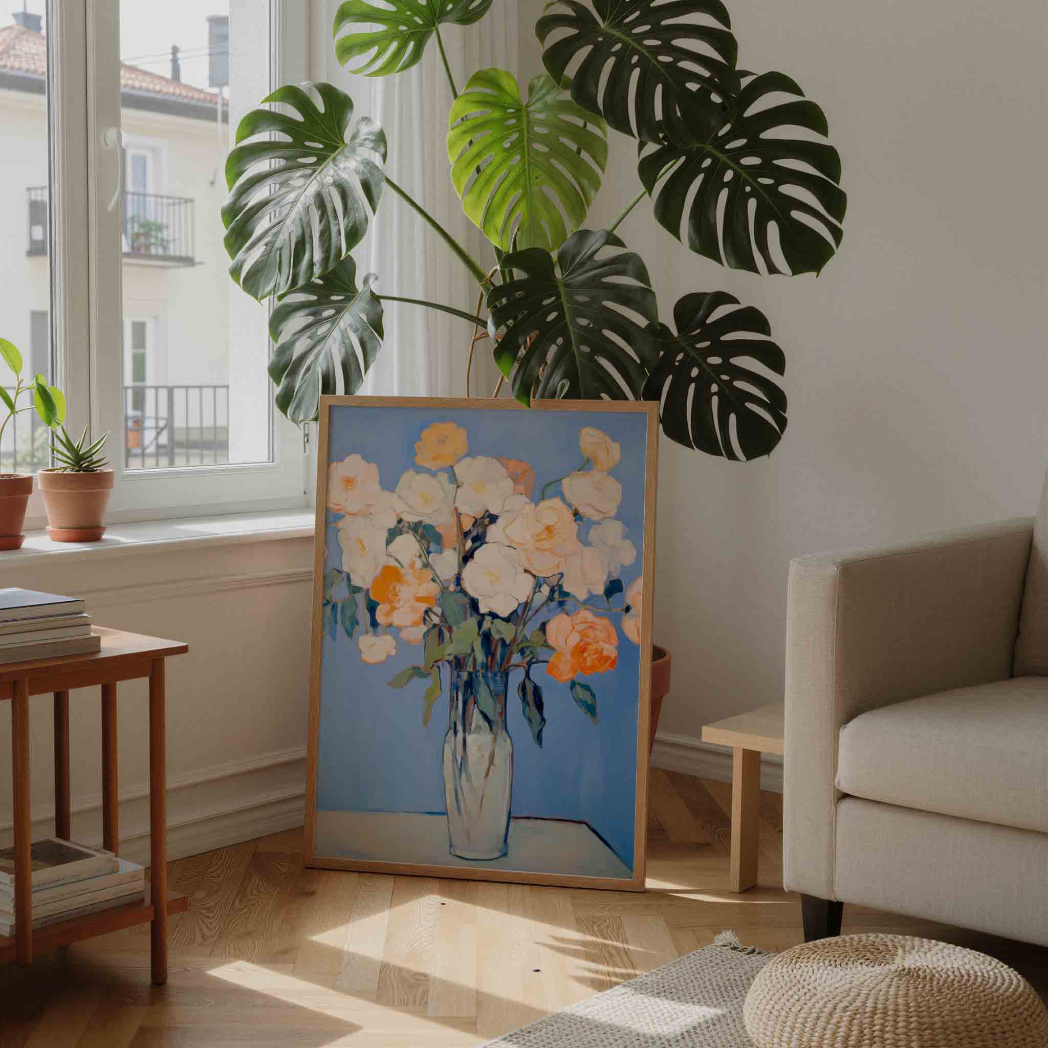 Bloemen in vaas Poster
