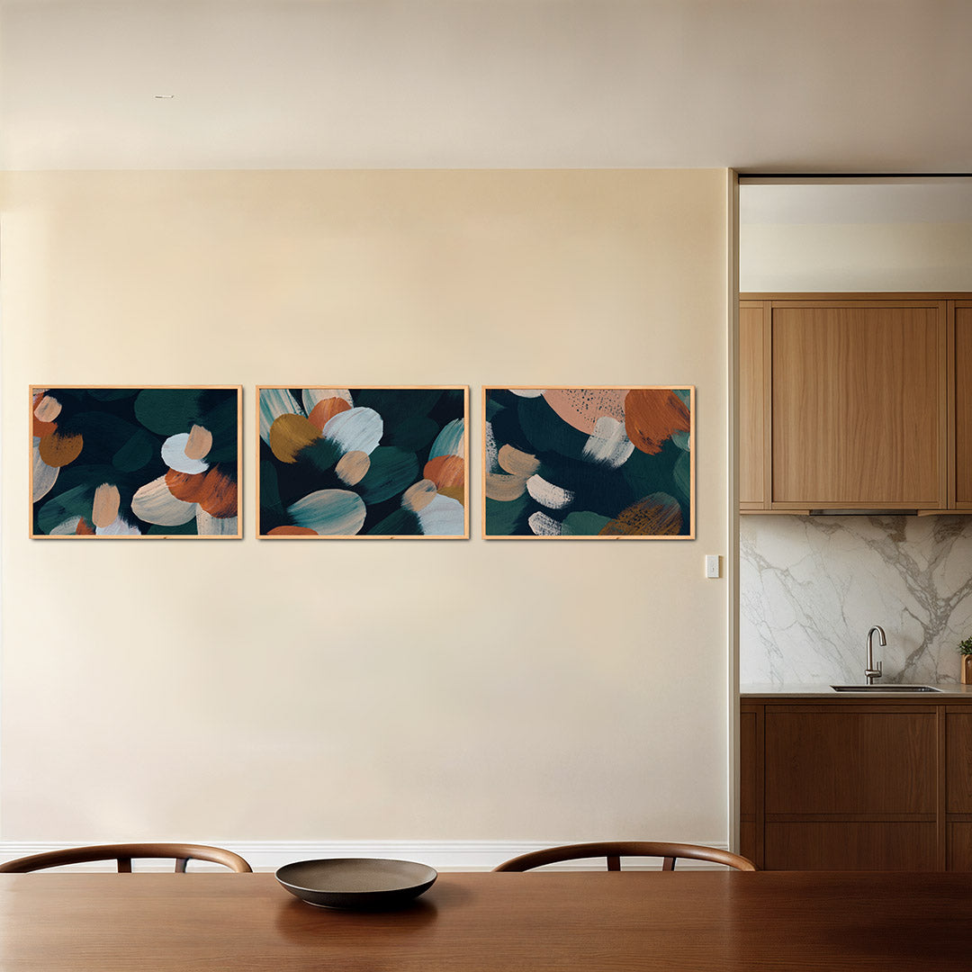 Kleurvlakken en borstelvegen Posterset