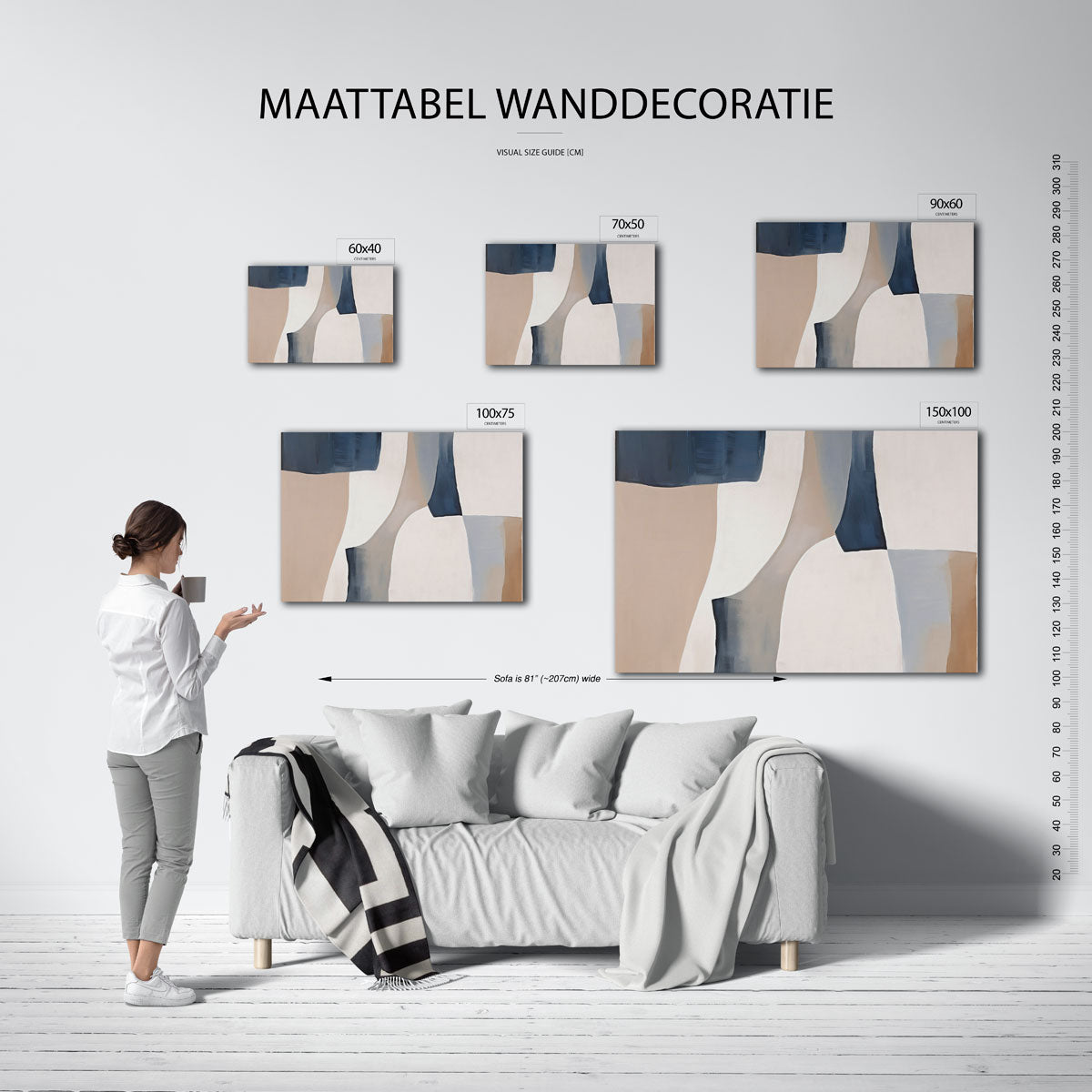 Organische vormen compositie Kunstwerk