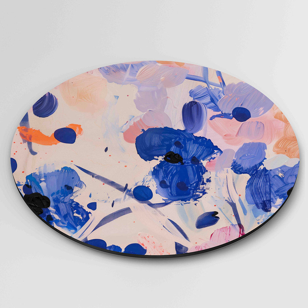 Abstracte bloemen Muurcirkel