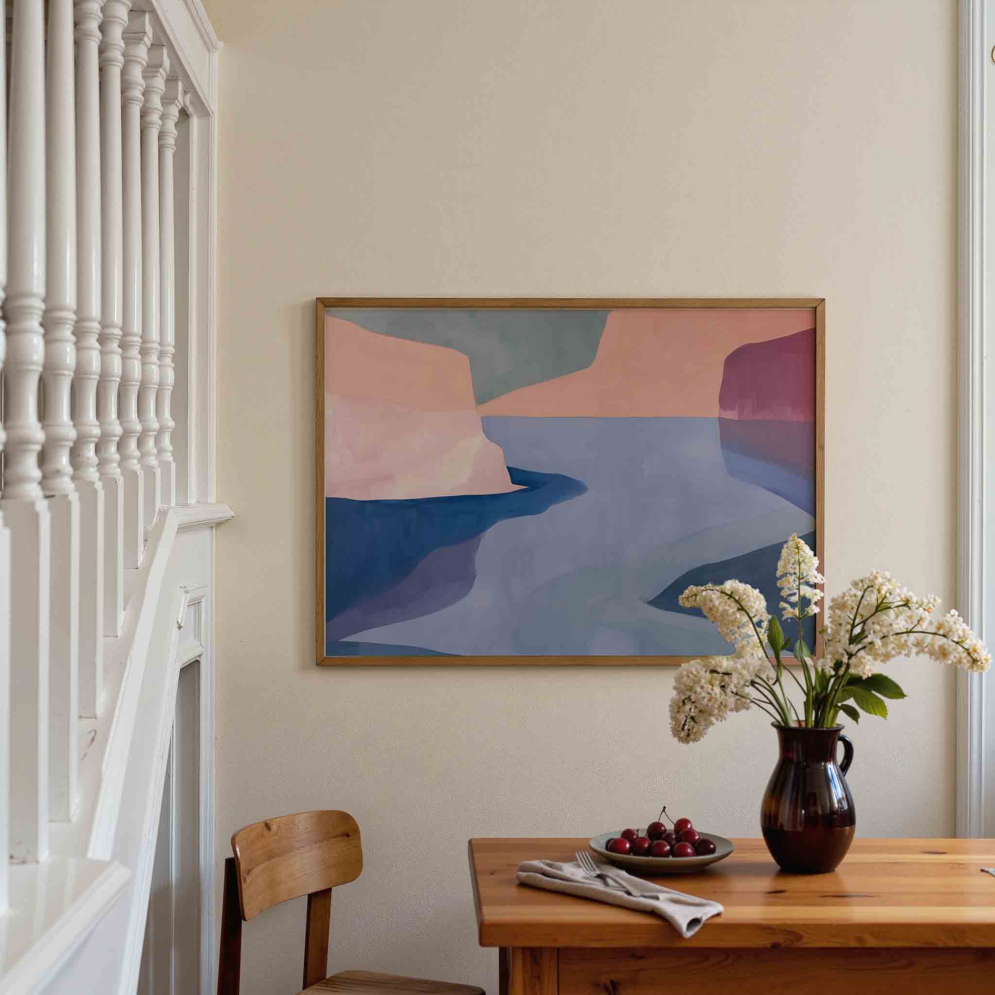 Abstracte landschapsvormen Poster