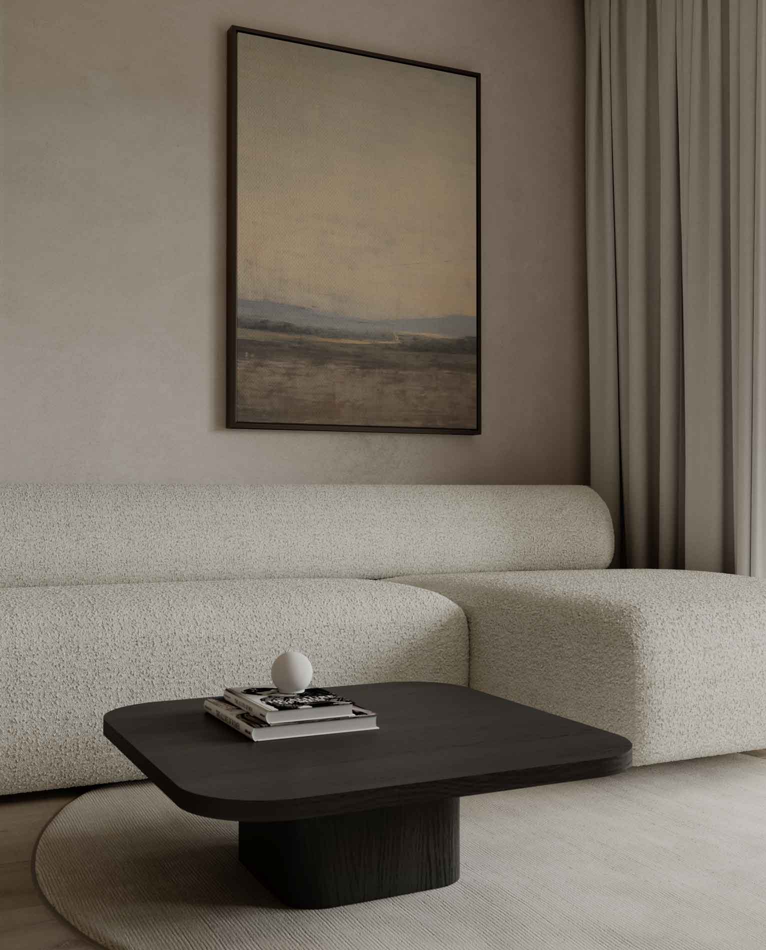 Rustgevende Landschap Horizon Kunstwerk-canvas-dibond-plexiglas-wanddecoratie-WallArtistic