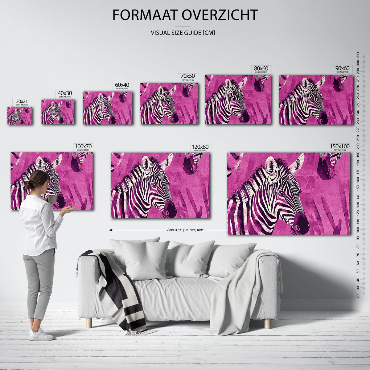 Zebra patroon Poster