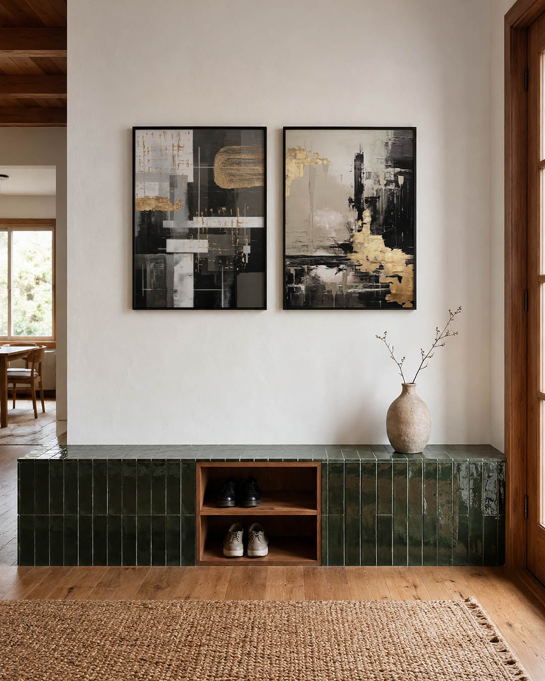 Goud en grijs harmonie Posterset