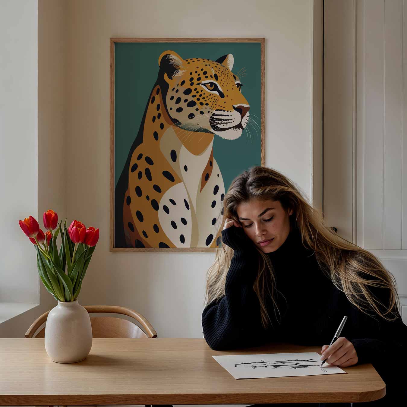 Majestueuze Luipaard Poster-WallArtistic