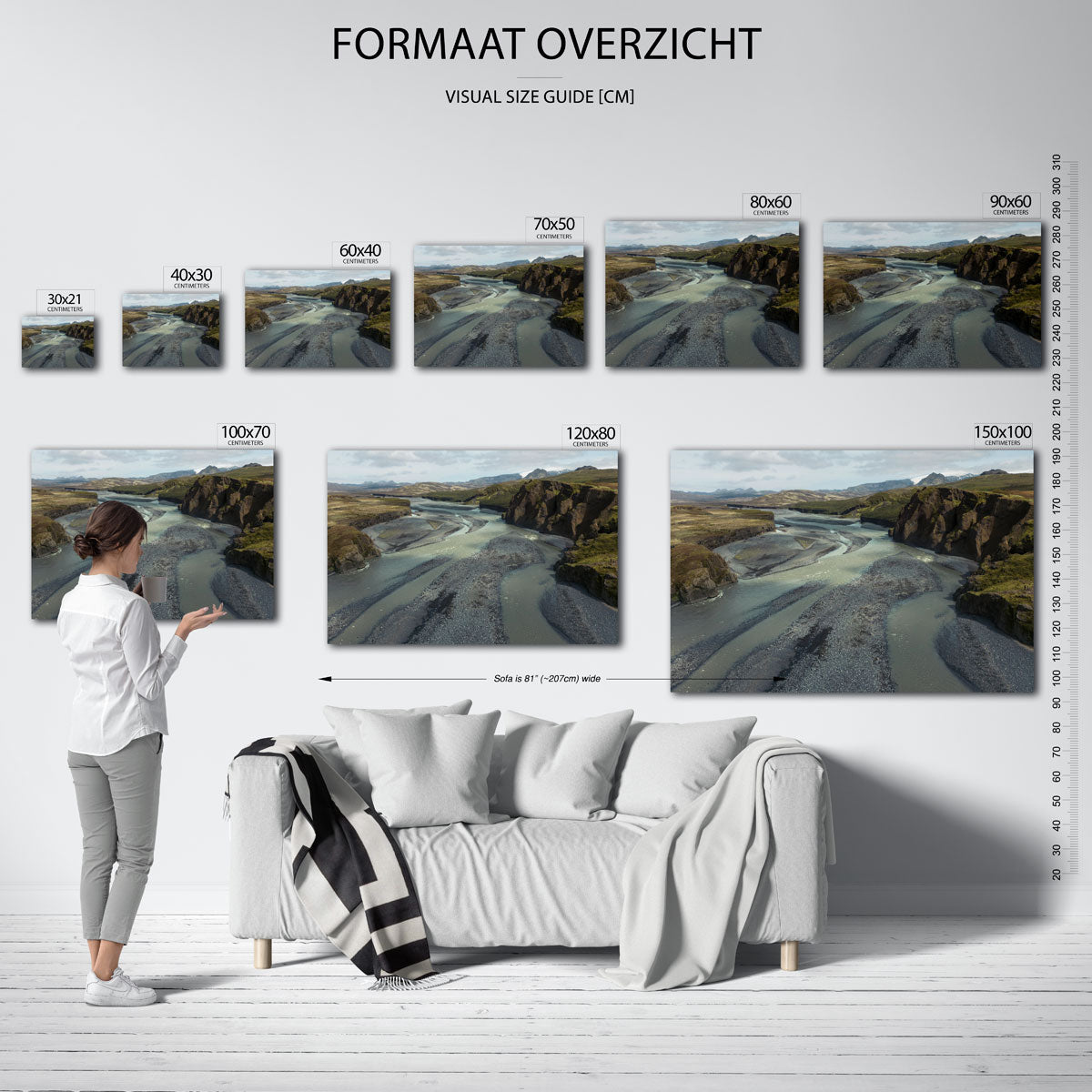 Rivierlandschap panorama Poster