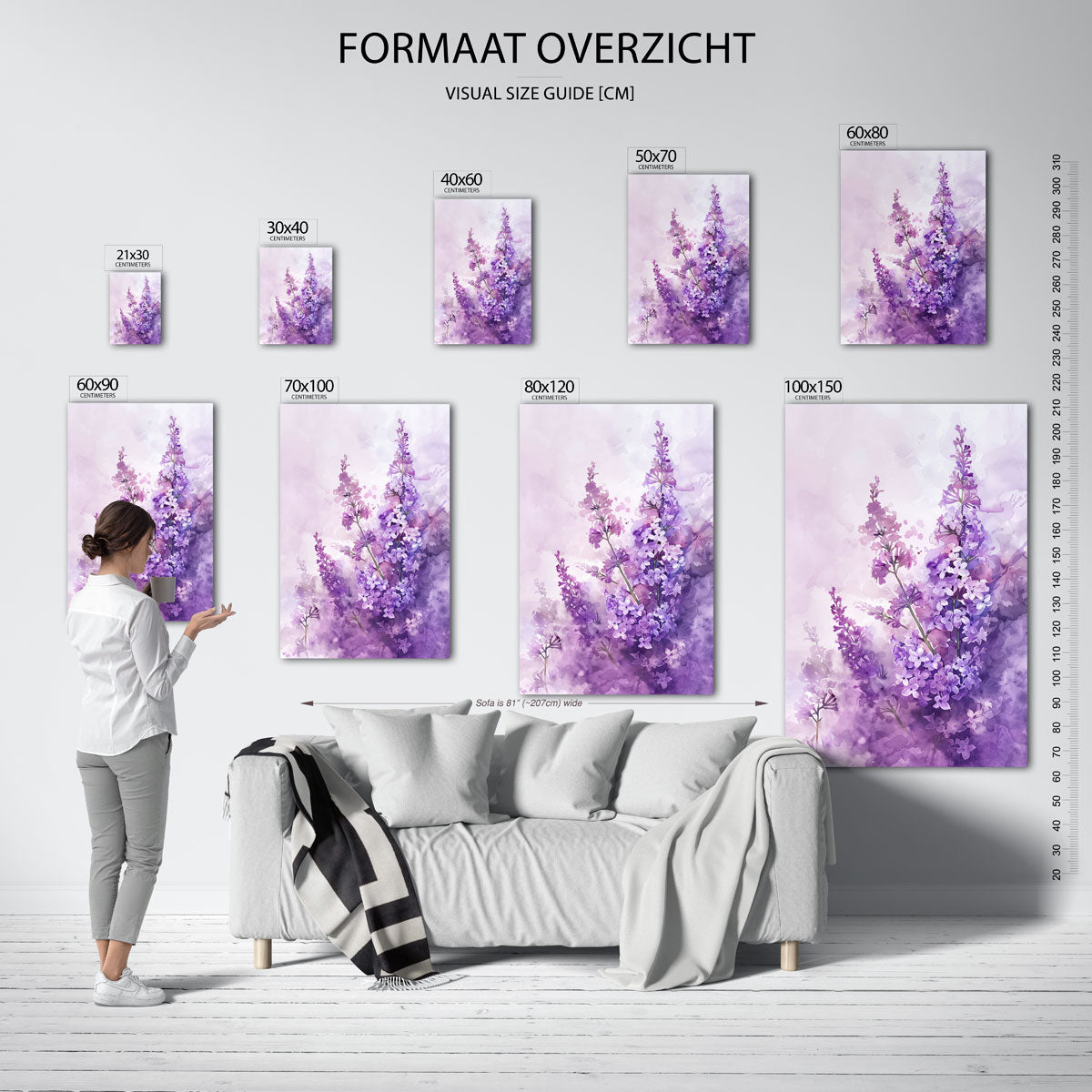 Paarse bloemen Poster