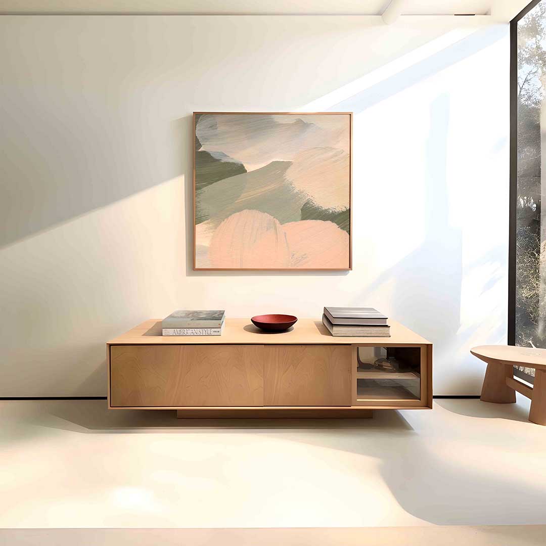 Abstracte penseelstreken Poster