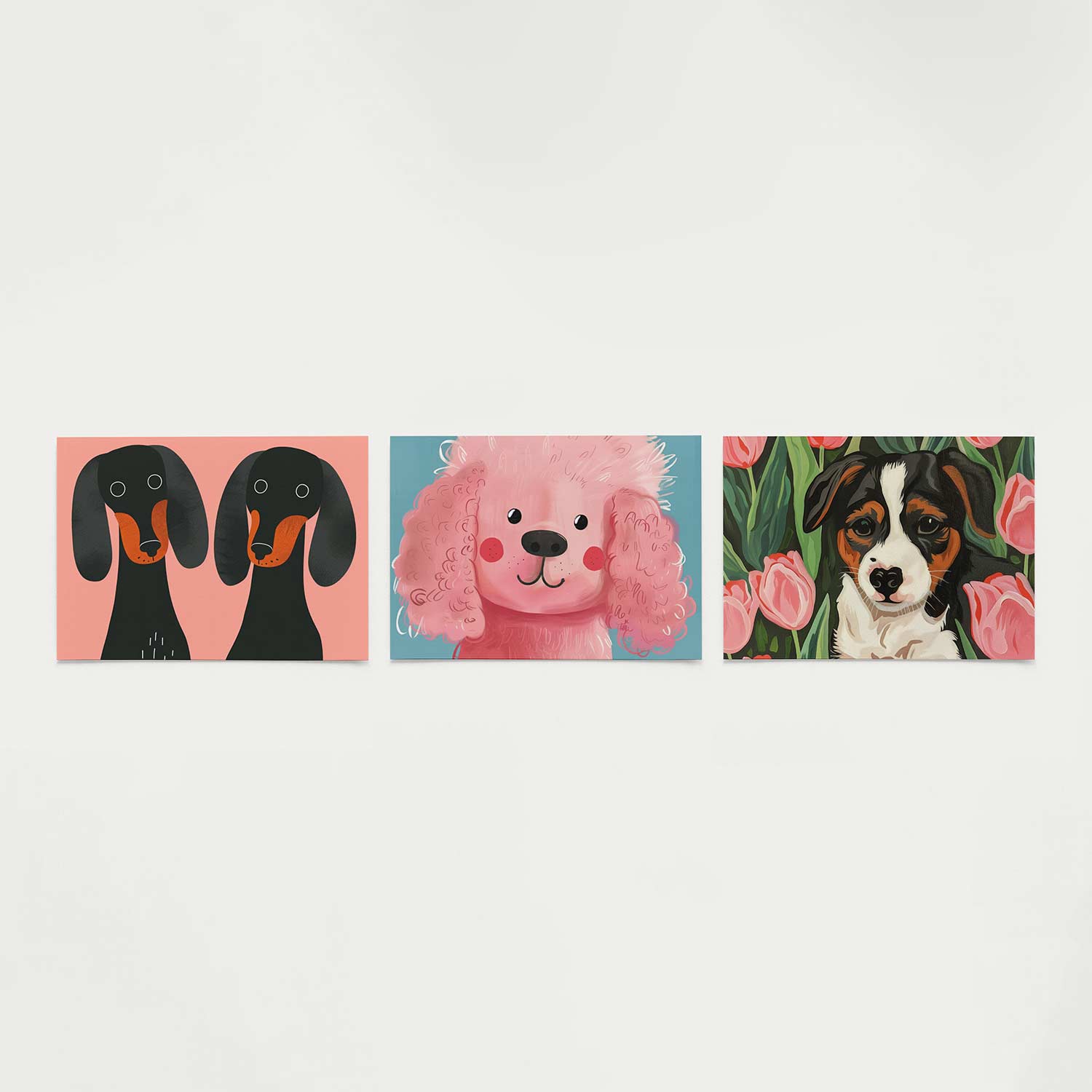 Hondenportret dubbel Posterset