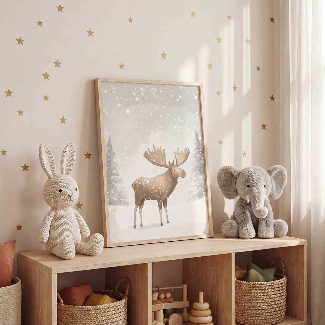 Eland in sneeuw Poster