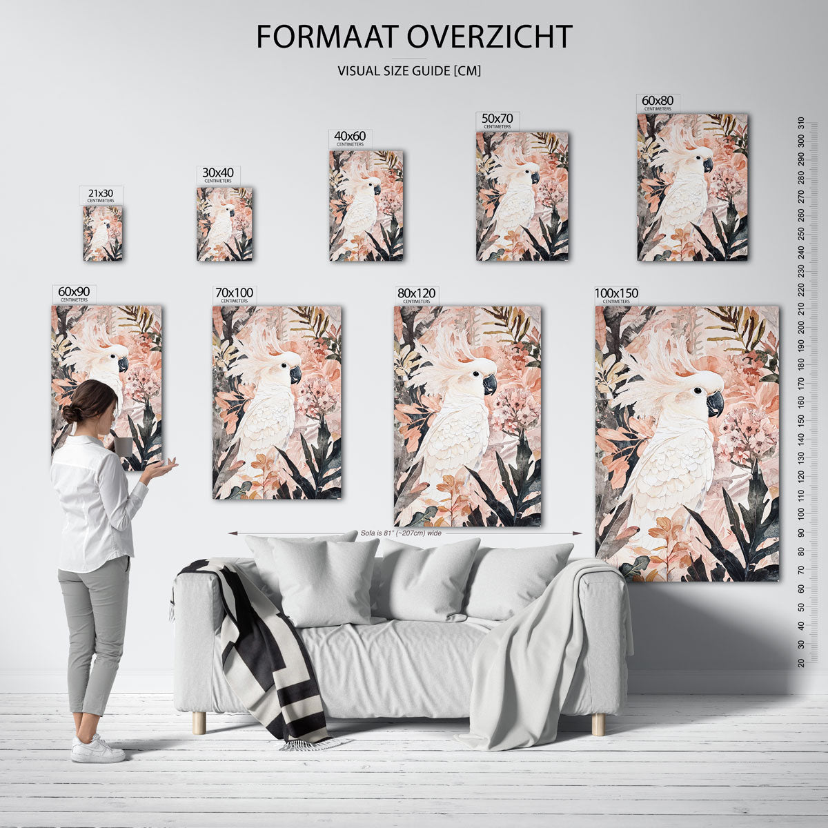 Witte kaketoe Poster