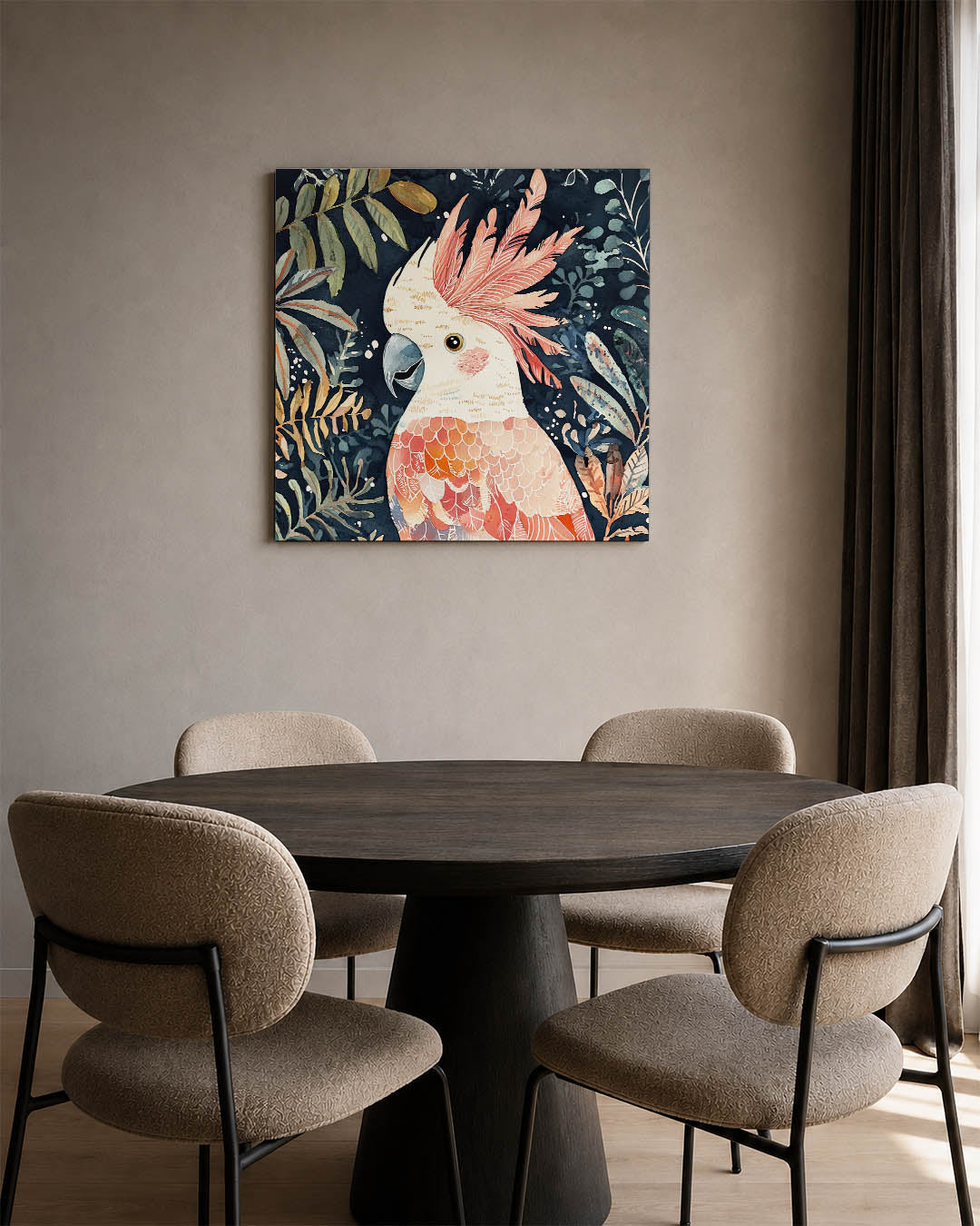 Vrolijke papegaai Kunstwerk