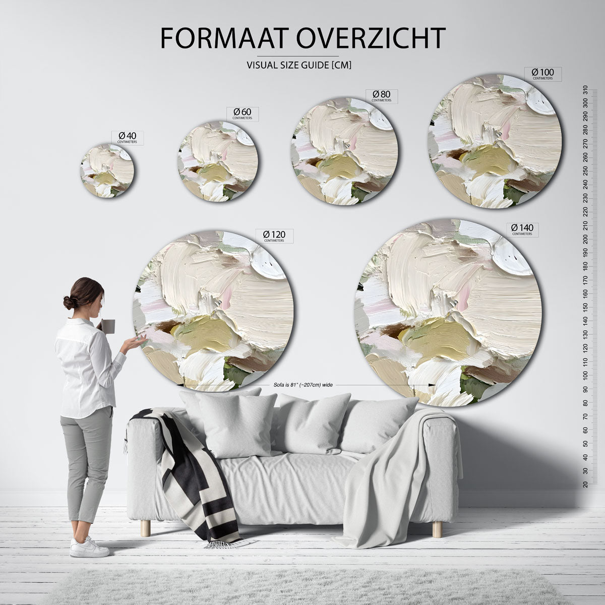 Abstracte textuur Muurcirkel