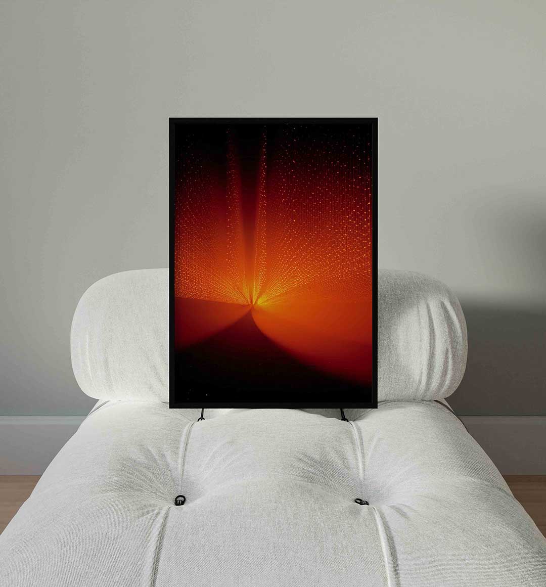 Lichtstralen en stippen Poster