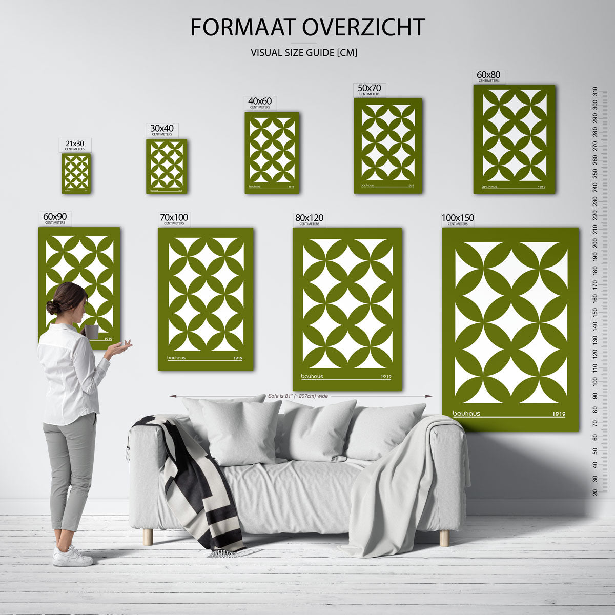 Vormritme en kleur Poster