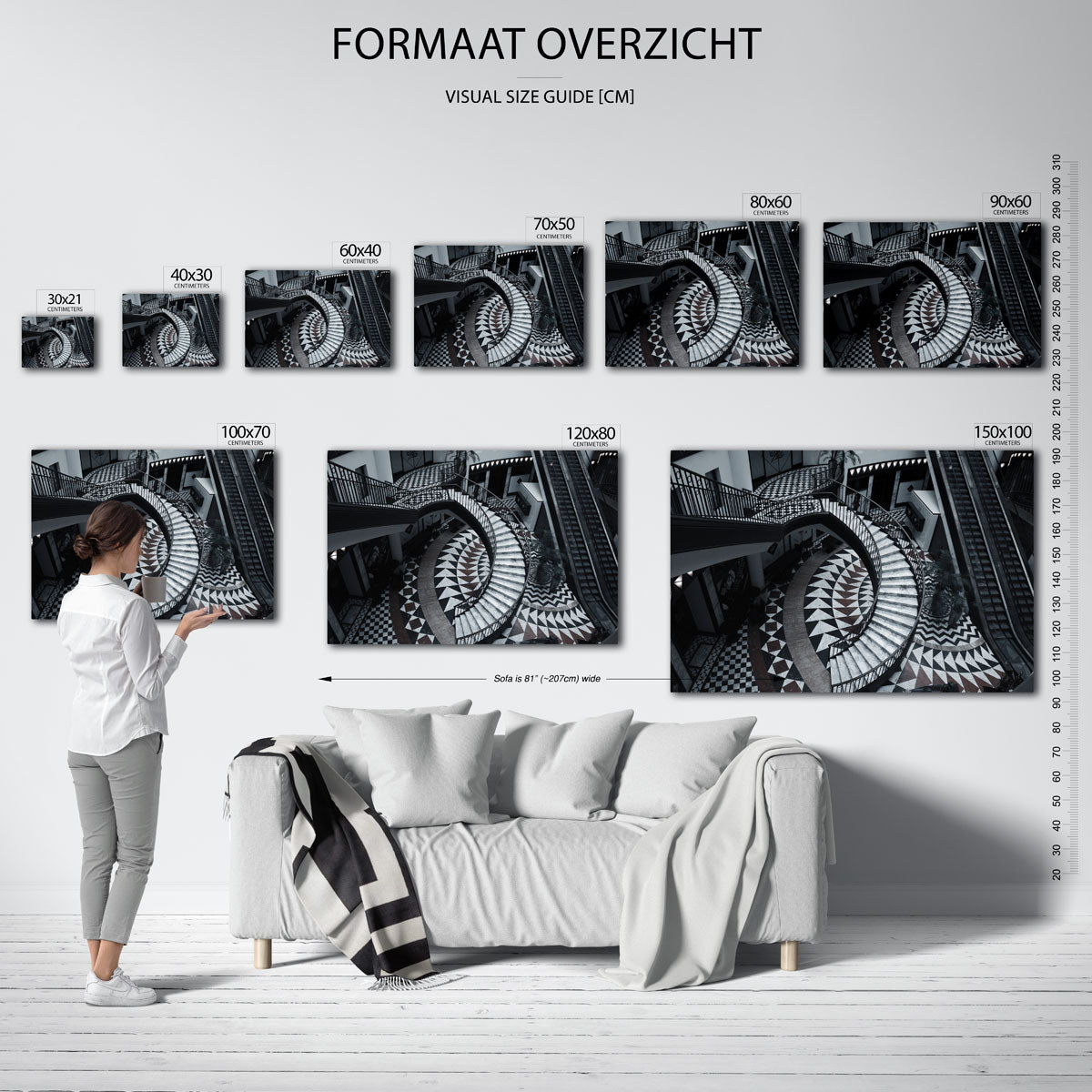 Geometrische trappen Poster