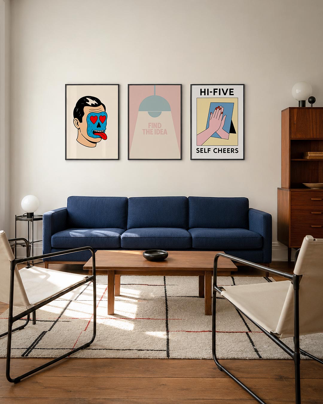 Kleurrijke gezichtsillusie Posterset