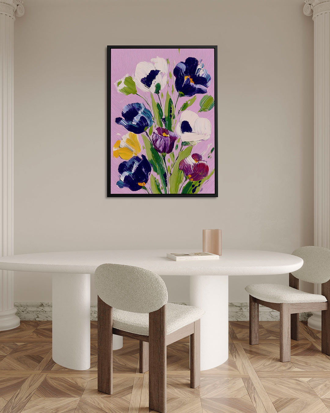 Bloemrijke kleurenexplosie Kunstwerk