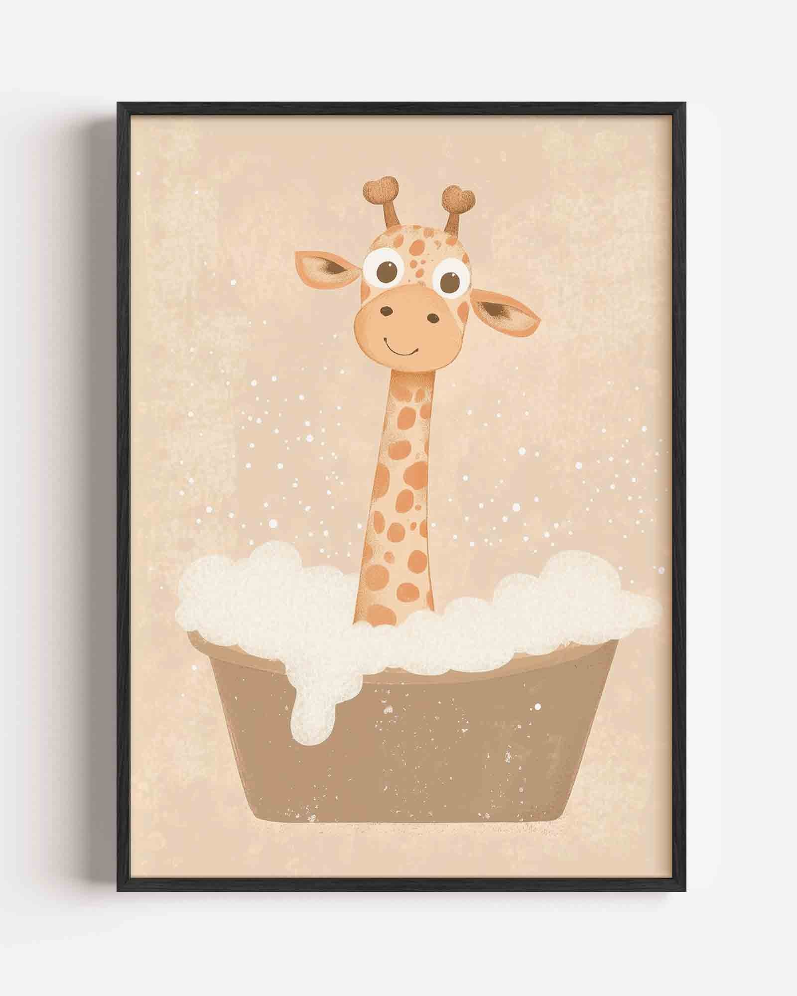 Giraffe in bad Poster
