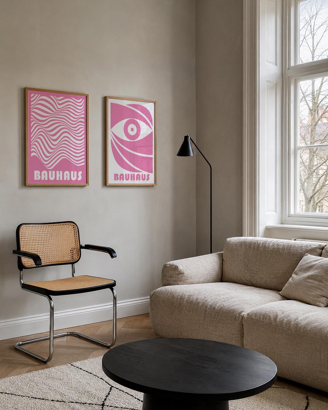 Golvend lijnenspel Posterset