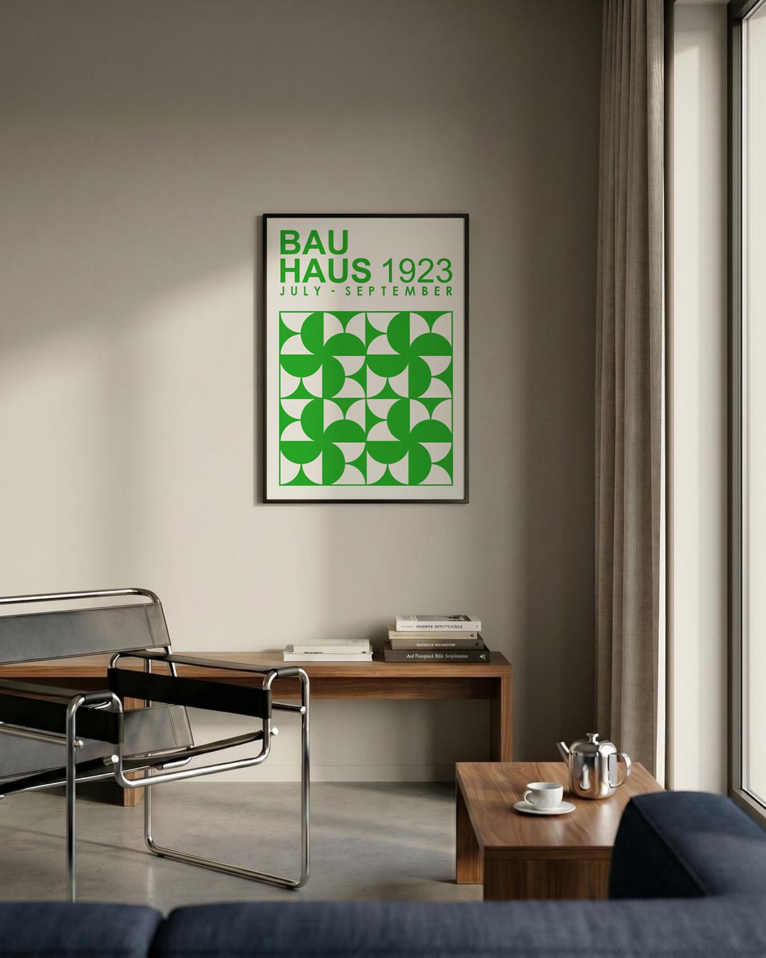 Groene vormenritme Poster