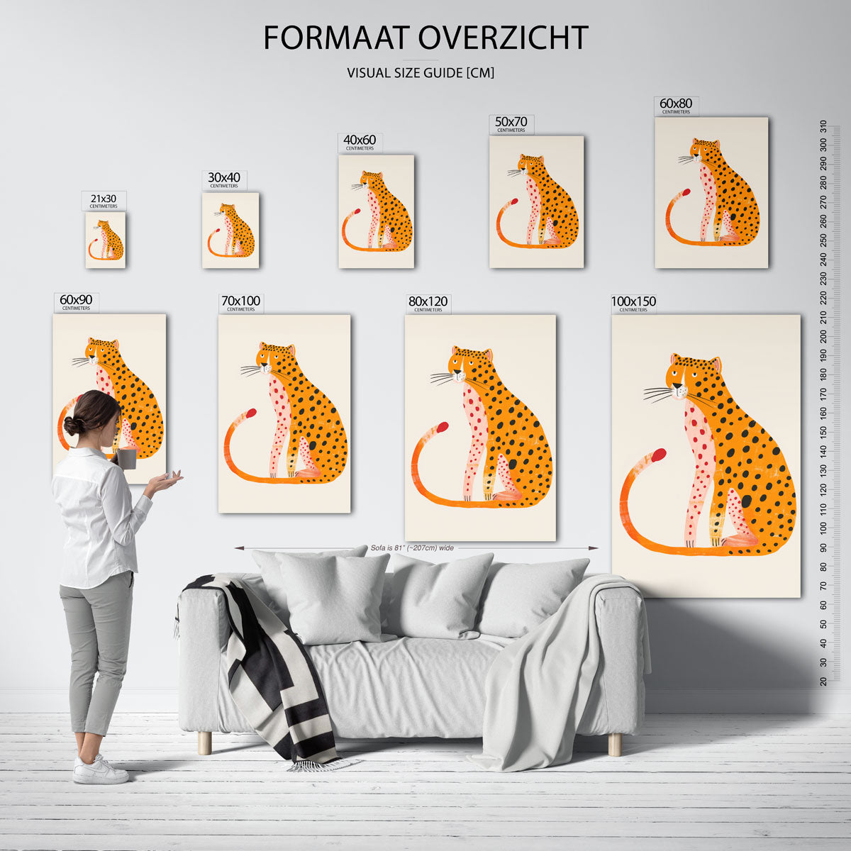 Gevlekte luipaard Poster