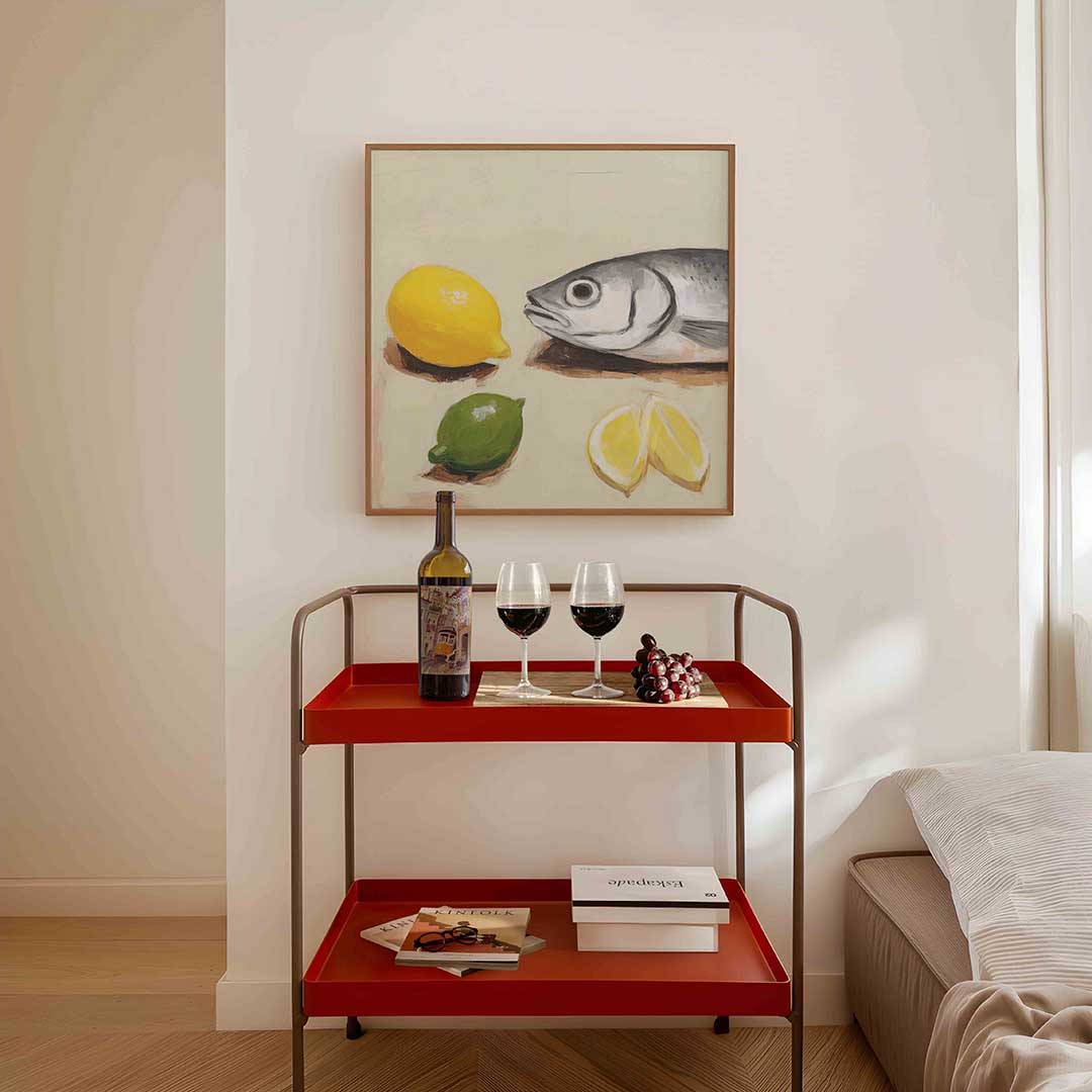 Vis en citrus Poster