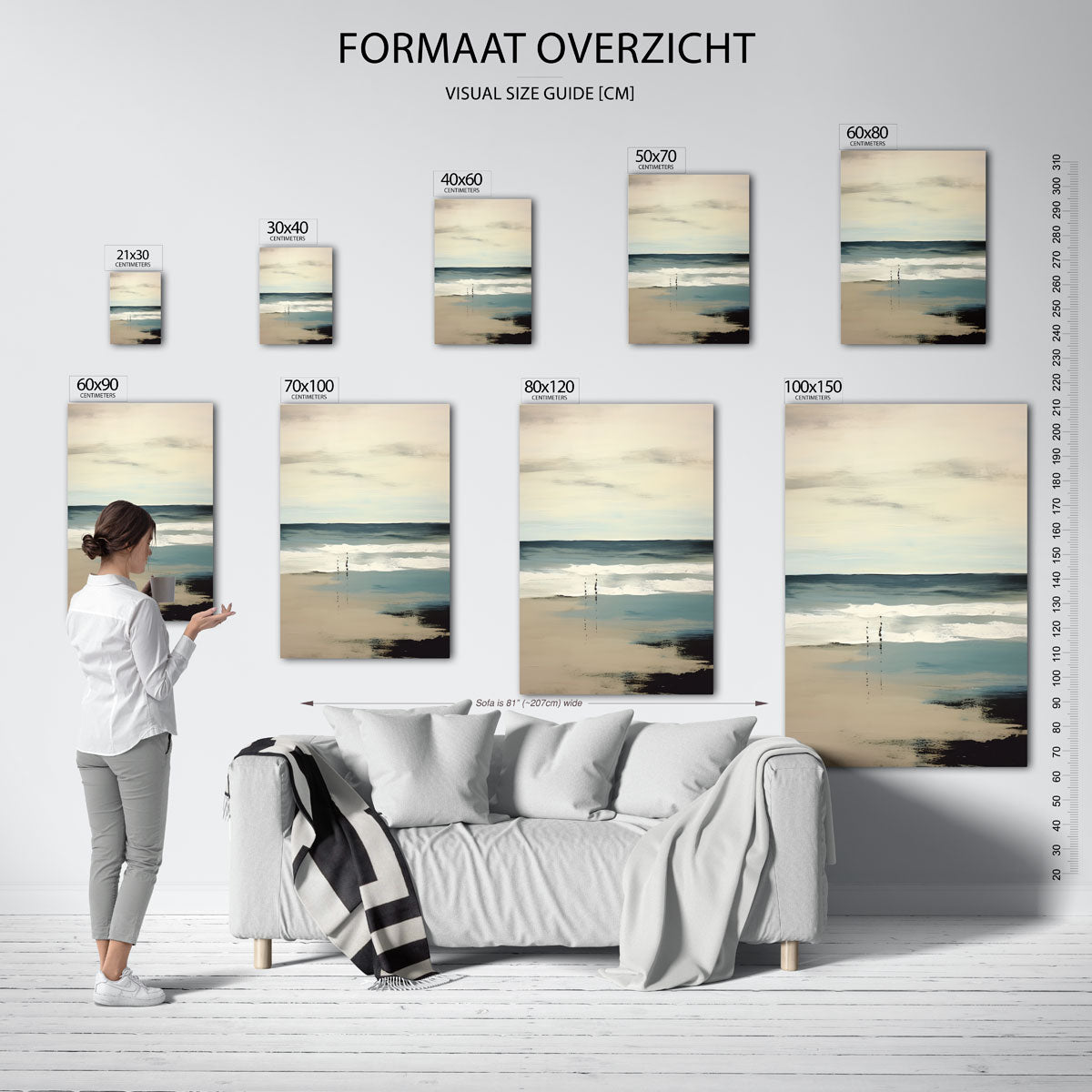 Strand en zee Poster