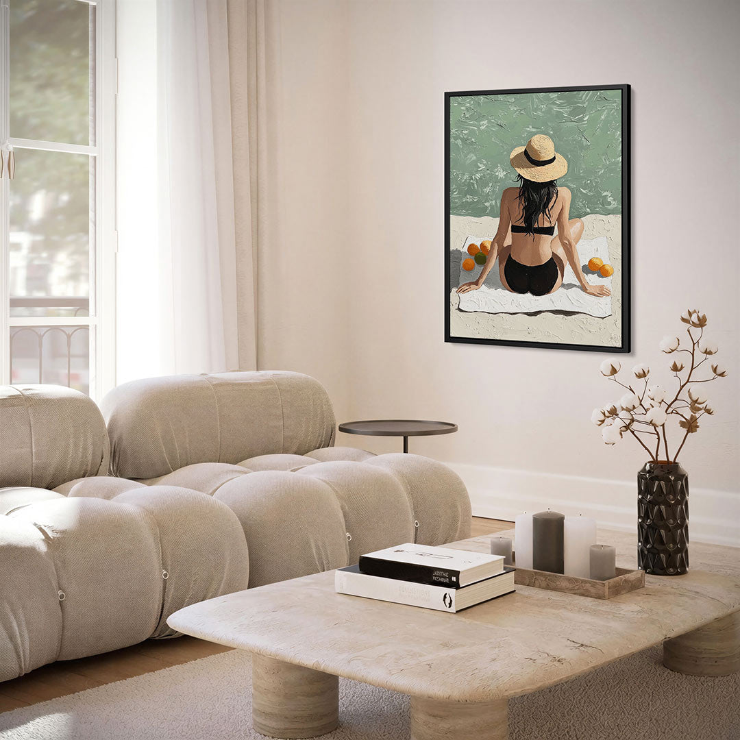 Zomers strandtafereel Kunstwerk