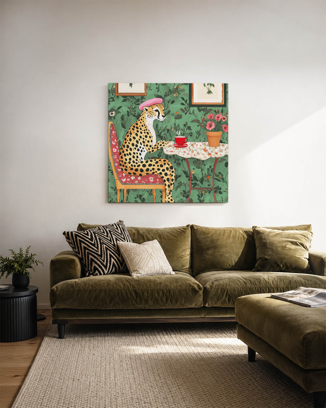 Dierlijke theetijd Kunstwerk